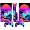 YLMKMVLCZC Pelle Decalcomania Per PS5 Slim Skin Disc Edition Console E Controller Vinyl Cover Skins Wraps Resistente Ai Graffi Compatibile No Shrinkage Forte Adesione 09238 Avvolgimento Della Pelle