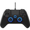 EgoGear - Controller da gaming con Tasti Posteniori SC10 Nero per PS4/PS3/PC, RGB personalizzabili, motori di vibrazione, Porta jack 3,5 mm, 800 mAh