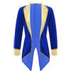 YiZYiF Costume di Domatore Halloween per Bambini Il Più Grande Showman Blazer Smoking Velluto Elegante Travestimento da Maestro di Circo Vestito di Teatro Cosplay Carnevale Royal Blue 16 anni