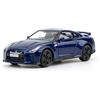 BGHSCA 1:36 Scala Nissan GTR R35 Diecast Supercar Auto Modelli Giocattoli in lega di zinco Pull Back Veicoli Nissan GTR Auto giocattolo per ragazzi ragazze regalo (blu)