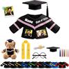 FAHOXUMR Vestiti Personalizzati Orso di Laurea con Foto Testo, Graduation Bear Clothes per Peluche 20-40cm, Regalo di Laurea Ideale per Bambino da Personalizzare