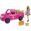 Barbie- Playset Fattoria con Bambola Bionda, Camioncino Rosa e Accessori, Giocattolo per Bambini 3+ Anni, GWW29