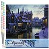 Figured'Art Dipingere con i Numeri - Paint by Numbers Canali al crepuscolo, Passatempo per Adulti, Kit Completo, Hobby Creativi - Quadri fai da te 40x50cm senza cornice