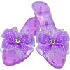 Genérico Scarpe da bambina con 19 x 6 x 4 cm, sandali scintillanti antiscivolo, gioco ruolo costume per bambini attività (PP 150 g)