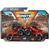 Monster Jam, Ufficiale Lumberjack Vs. Axe Monster Truck pressofuso, scala 1:64, giocattoli per bambini dai 3 anni in su