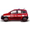 Burago Bburago Fiat Nuova Panda Vigili del Fuoco, Modellino Auto in Scala 1/24, Veicolo Pompieri, Rosso