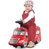 GYMAX Auto da Passeggio per Bambini con Volante, Giocattolo da Passeggio con Ruote Universali, Musica Interattiva, Stoccaggio Sotto il Sedile, Autobus a Terra per Bambini e Neonati, Da 19-36 Mesi
