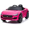 Tecnobike Shop Auto Elettrica per Bambini Macchina Maserati Ghibli Motore 12V Fari LED Luci Suoni Lettore MP3 Cavo AUX USB Telecomando (Rosa)