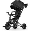 QPLAY Triciclo evolutivo pieghevole QPLAY Nova Niello 6 in 1, fronte strada e fronte mamma, reclinabile, adatto a bambini dai 10 ai 72 mesi, portata fino a 25 kg, telaio in alluminio leggero