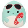 Squishmallows SQCR05372 - Perry The Teal Dolphin con occhiali da sole e tavola da surf, 19,1 cm, multicolore