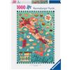 Ravensburger Puzzle 1000 Pezzi, Tour del Dolce in Italia - Puzzle Adulti +14 anni, 70 x 50 cm, Puzzle per Adulti, Collezione Meravigliosa Illustrazione, Idee Regalo