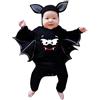 Generico Costume Halloween Neonato Pipistrello Neonati Pagliaccetto con Cappello Pipistrello Tutina Neonato Halloween Costumi Halloweens Vestito da Carnevale Bambini Ragazze Ragazzi