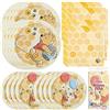 Unique Disney Winnie The Pooh Dinnerware Party Bundle | Luncheon Napkins, Dinner & Dessert Plates, Table Cover | Great for Themed Parties, Kid's Birthday, Halloween - Officially Licensed by Unique