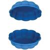 Palmitessa Sabbiera per bambini con coperchio grande gatto, plastica bambini con coperchio azzurro misure 76 cm di diametro 21 cm altezza