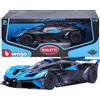 Burago Bburago - Bugatti Bolide Blu, Auto in Diecast in Scala 1:18, Replica Dettagliata con Porte Apribili, Licenza Ufficiale Bugatti, Non Adatto a Bambini Sotto i 36 Mesi