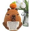 Generisch Capibara - Giocattoli positivi all'uncinetto | Home Decoration Inspirational Card per la perdita del viso | Divertente decorazione per animali all'uncinetto Home Jugu | Divertente decorazione per