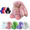 DRAJOIN Animale di Peluche Coniglietto Personalizzato, Custom Stuffed Bunny Plush con Foto Testo come Regalo Personalizzato Plushie Coniglio per Bambini Ragazze, Bambini Primo Regalo di Pasqua, 25 cm