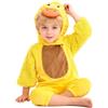 Generico vestito carneval neonato Costumi Carneval Neonati Completo di Pulcino Tutina Pagliacetto Costume da Pollo Adorabile per Neonato, Per Cappuccio a Forma Di pulcino con Scarpe (03 Yellow, 12-18 Months)