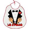 Regali Pazza idea Bavaglione Bavaglia Adulti Decorato con La Frase Lo Sposo - 70x100 cm - Cotone - Elegante e Colorato - Feste e Celebrazioni - Collezione Matrimonio