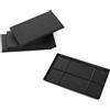 Evemodel Basi modello rettangolare in plastica nera per Wargames piano tavolo (60 * 100mm-8pcs)
