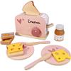 Mainely Personalizzabile tostapane in legno Rosa - con accessori & gioco di ruolo per la cucinetta - per bambini da 3 anni - personalizzato con nome - Label Label