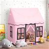 RELAX4LIFE Tenda da Gioco per Bambini, Casetta con Luci a Stella e Tappetino in Velluto, Centro di Attività per Bambini 3+ Anni (Rosa)