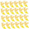 Minkissy 100 Pezzi Banane Artificiali Realistiche in Resina Mini Banane Finta Decorazione Gialla Per Case Delle Bambole Feste E Esposizioni in Miniatura