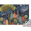 ULASBLLDJ Scena Notturna Fantastica Puzzle 1000 Pezzi Case Colorate Puzzle per Adulti Gioco di Puzzle 1000 Pezzi Relax Decorazione Casa 38x26cm/1000pcs