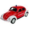 Generisch Welly modello auto compatibile con 1970 Volkswagen VW Maggiolino Fuoco Vigili del Fuoco Rosso 1/34-1/39 Metal Modello Auto The Cast Nuovo in scatola 42343