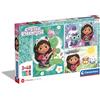 Clementoni - 25290 - Supercolor Puzzle - Gabby's Dollhouse - 3X48 Pezzi (Include 3 Puzzle Da 48 Pezzi) - Puzzle Bambini 4 Anni, Puzzle Cartoni Animati - Made In Italy