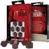 Q WORKSHOP It: Welcome to Derry - Set di dadi per soli adulti | Dadi horror con licenza ufficiale di Q Workshop | Dadi poliedrici neri glitterati | Età 18+