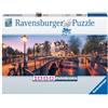 Ravensburger - Puzzle Una Sera ad Amsterdam, Collezione Panorama, 1000 Pezzi, Puzzle per Adulti e Ragazzi, Idea Regalo per Lei o Lui, 98x37 cm