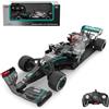 CMJ RC Cars Mercedes F1 - Auto radiocomandata AMG F1 W11 EQ (scala 1:18) 2,4 GHz telecomando auto con licenza ufficiale Benz Racing modellino piloti - Lewis Hamilton + George Russell Drive To Survive