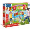 Clementoni Baby 17438 - Tira e Segna Goleador Evolution, Porta Calcio per Bambini 18 Mesi - Gioco elettronico e interattivo, Centro attività, insegna i Numeri - parlante in Italiano, Made in Italy