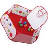 VANZACK Piscina con Palline per Bambini Esagonale in Poliestere con Cesto da Basket, Design Divertente, Supporto Stabile e Confortevole per Attività Indoor e Outdoor