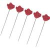 Hohopeti 5 Miniature Roselline Finte in Resina e Ferro per Decorazioni Casa Bambole Micro Paesaggio