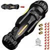 GLHYUOP Pistola giocattolo EDC in metallo, per decomprimere Soft Bullet Guns Toy + 20 lampadine morbide con mini disco in acciaio, giocattolo antistress avviabile (Black)