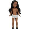 FOLK Bambola collezione Mari's mulatta 41 cm. Original Vidal Rojas Dolls Nude Capelli Ondulati Bruna e Occhi Marroni, Made in Spagna Artigianato