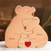 Smile lab Puzzle Personalizzato in Legno Famiglia Festa Della Mamma Idee Regalo Puzzle con Nomi Regalo Donna Uomo Compleanno Natale Anniversario Decorazioni Casa (Simpatico koala)