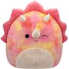 Squishmallows SQCR05478 Trinity - Triceratopo tie-dye rosa con pancia pelosa, 40,6 cm, multicolore