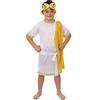 I LOVE FANCY DRESS LTD Costume da tunica romana con fascia, cintura e copricapo dorato, per ragazzi - dio romano/dio greco - perfetto per Halloween e costume storico - taglia M 8 - 10 anni