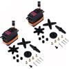 AEDIKO MG996R Servo Motore di Controllo 180 Angolo di Metallo Servo Digitale ad Alta Velocità Servo Servo Motore di Coppia per Auto Intelligente Robot Barca RC Elicottero 2-Pack (MG996)