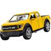 Sharplace Pickup in 1/36, Veicolo Giocattolo a trazione Posteriore, Modello di Auto in Miniatura Realistico da Collezione per Regali per Bambini di 3, 4, Giallo