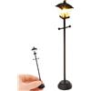 Suxdlan Luci per casa delle bambole a batteria, illuminazione per casa delle bambole in scala 1/12 con interruttore, lampada da terra per in metallo e plastica