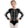 Kaerm Ragazze Costume da Scheletro per Carnevale Halloween Body Danza Classica Moderna Ginnastica Artistica Balletto Leotards Costume Scheletros Cosplay