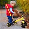 Kedia Triciclo Bambino Scalabile, Velo Bambini, Triciclo Bambino Scalabile, Equilibrio Bicicletta per Bambini da 1 a 4 anni, Sedile Reversibile, Pedali Rimovibili (Giallo-con Putter)