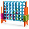 COSTWAY Forza 4 Gigante per Bambini e Adulti, Set di Forza 4 da Interno ed Esterno, Gioco per Feste e Vacanze, 120 x 42 x 104 cm, Azzurro+Arancione