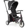 smarTrike Smat Trike - TRICICLO PIEGHEVOLE 6IN1 CON SCHIENALE RECLINABILE, MANIGLIONE DIREZIONALE ED ALLUNGABILE E AMMORTIZZATORI BREVETTATI: SMARTRIKE STR3 PER BAMBINI DAI 10 MESI AI 3 ANNI - NERO