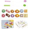 Stibtmr Gioco di Infilare,Gioco per Abilità Motorie Fini - Di Infilare Frutta E Verdura Per Motricità Fine,Bambine Bambini Piccoli