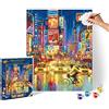 Schipper 609130815 - Dipingere con i Numeri, New York Times Square, per Adulti, con pennelli e Colori acrilici, 40 x 50 cm